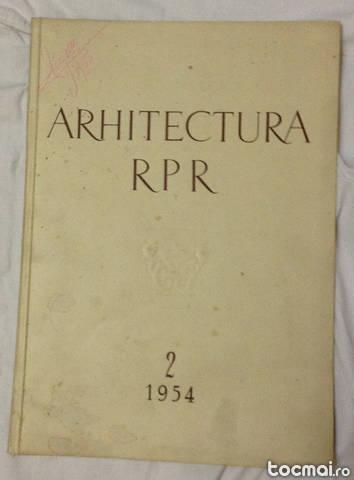 Revista arhitectura RPR numarul 2 pe 1954