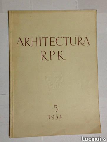 Revista arhitectura RPR numarul 5 pe 1954