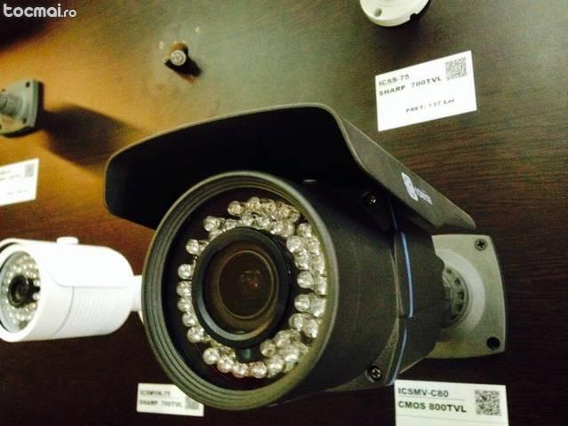 camera video exterior cu protectie cablu