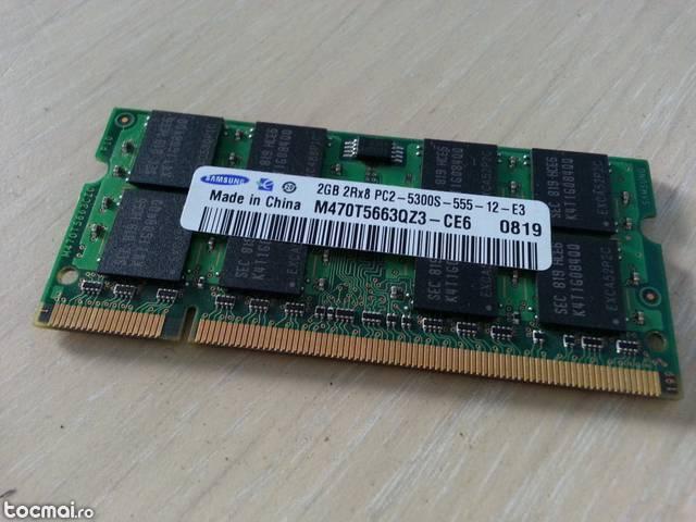 memorie laptop Samsung 2GB DDR2 667MHz M470T5663QZ3- CE6