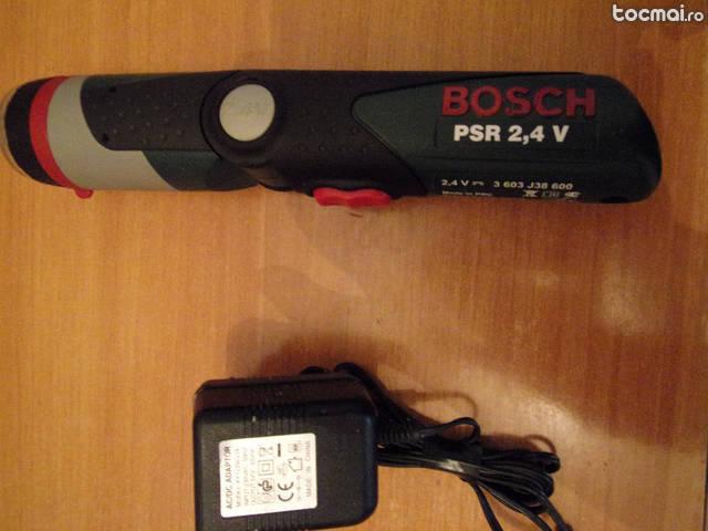 Surubelnita cu acumulator bosch psr 2, 4v noua