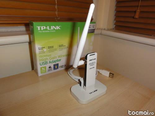 Adaptor wireless TP- Link TL- WN722NC, USB 2. 0, ca nou
