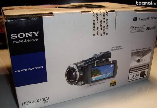 Camera video sony hdr- cx700 12, 3mp full hd 96 gb noua