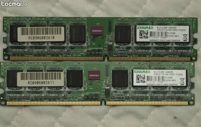 Memorii desktop Kingmax DDR2 1 GB (2x 512MB)