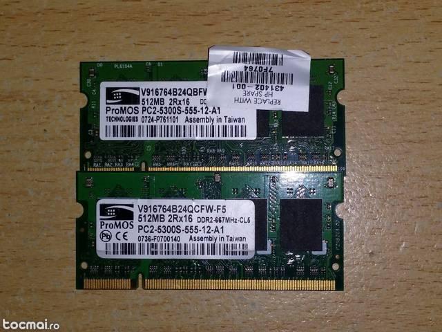 Memorii RAM DDR2 pt. laptopuri
