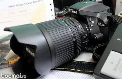 Nikon D5300 kit cu 18- 105 VR - Nou la cutie+card si geanta