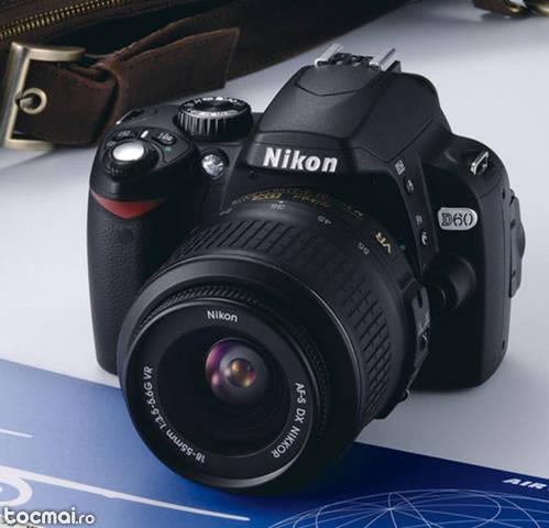 Nikon D60 cu obiectiv 18: 55