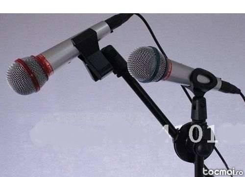 Stativ (suport) pt microfon. Suporta 2 microfoane simultan