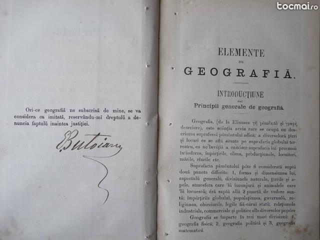 Elem. de geografia fisica, politica si istorica, Braila , 1871