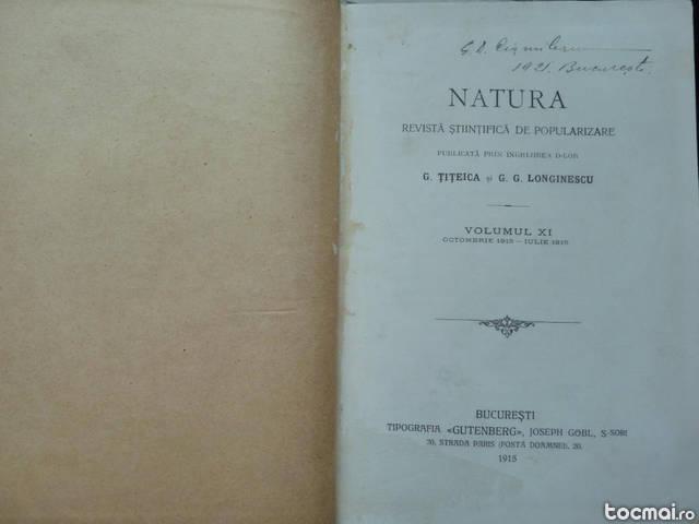 Revista Natura , 1915 - 1916