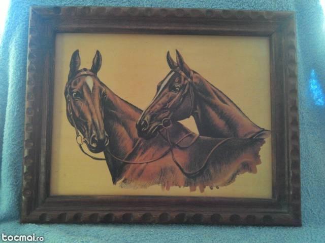 Frumos tablou pictat cu cai