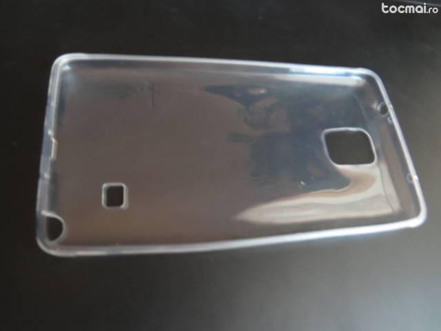 Husa silicon slim transparenta Samsung Note 4 SM- N910 +folie
