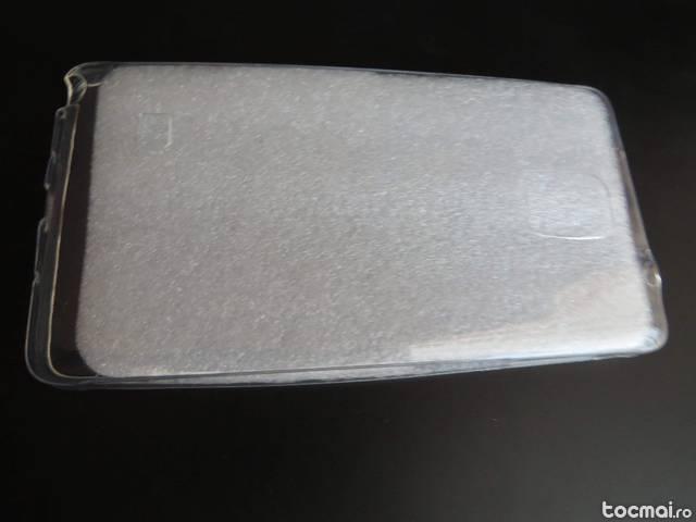 Husa silicon slim transparenta Samsung Note 4 SM- N910 +folie