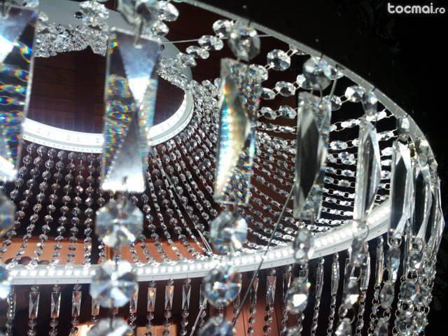Lampadar modern cu cristale si led made- in- italy