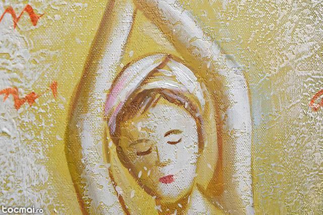 Balerina (3) - tablou ulei pe panza 60x50cm