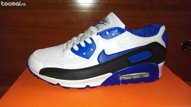 Adidasi Nike Air Max Alb Cu Albastru Model Nou 2015