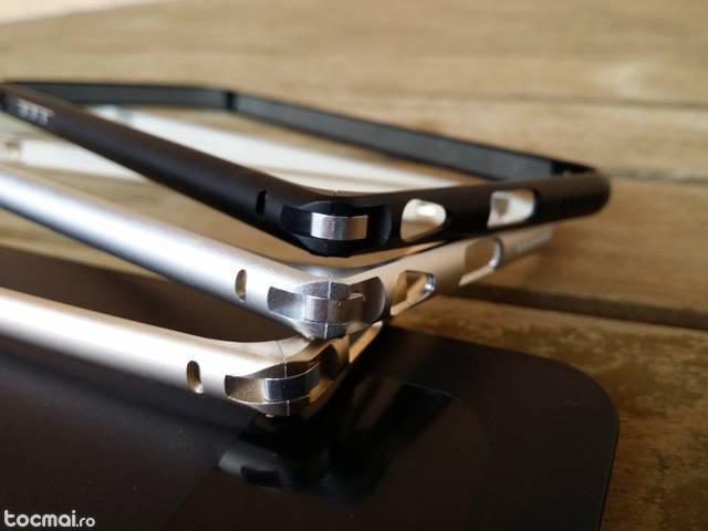 Bumper pt protectie Iphone 6(de 4, 7inch)Metalic- nou