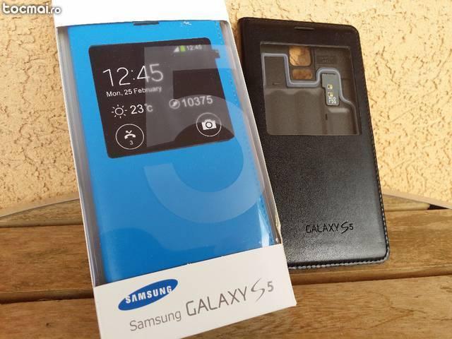 Carcasa/ Husa S- VIEW*Noua*Samsung Galaxy S5*Blue*Activa