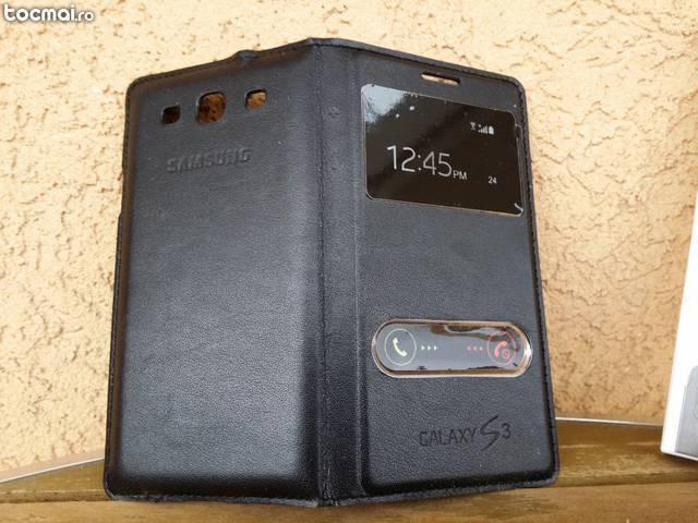 Carcasa S- View Samsung Galaxy S3*Husa Piele, Case- Noua
