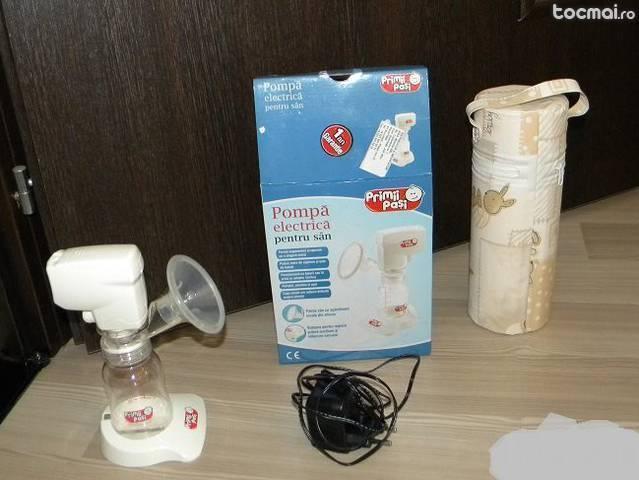 Pompa electrica pentru san primii pasi + termos cadou