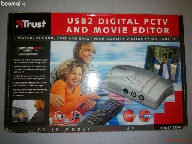 Tv tuner digital trust usb 2. 0 extern and movie editor