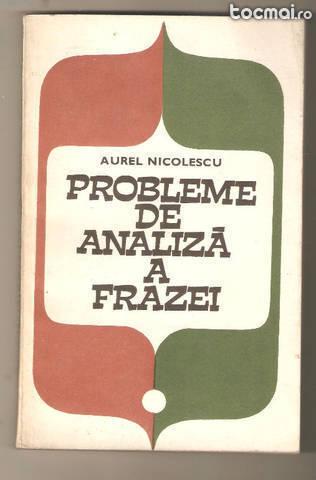 A. Nicolescu- Probleme de analiza a frazei