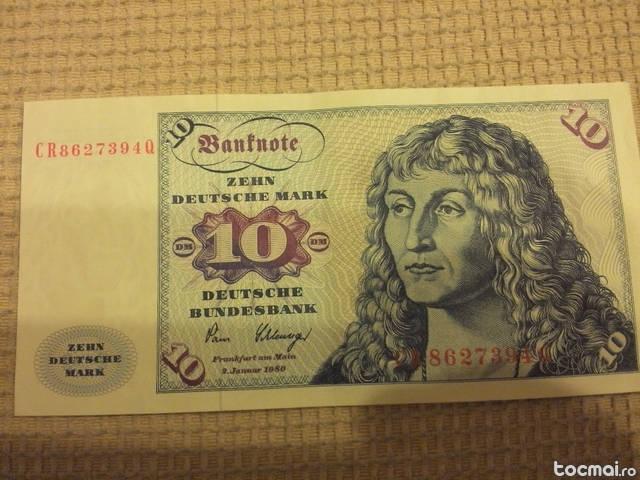 Bancnota de 10 marci germane 2 ianuarie 1980