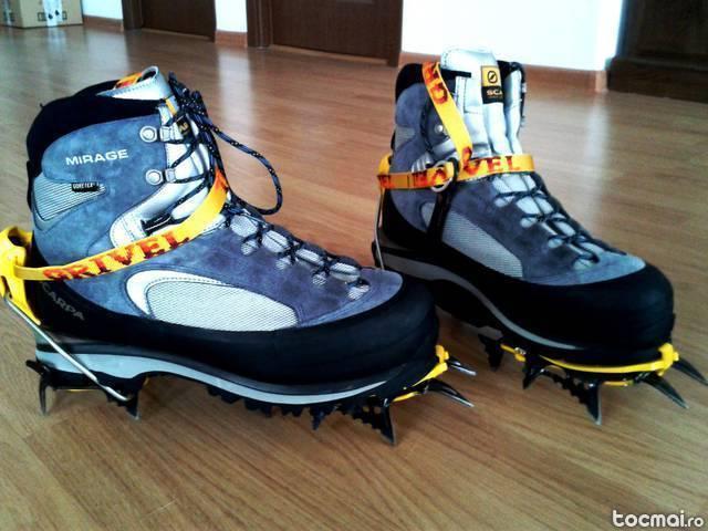 Bocanci Scarpa Mirage GTX si Coltari GRIVEL AIR Tech