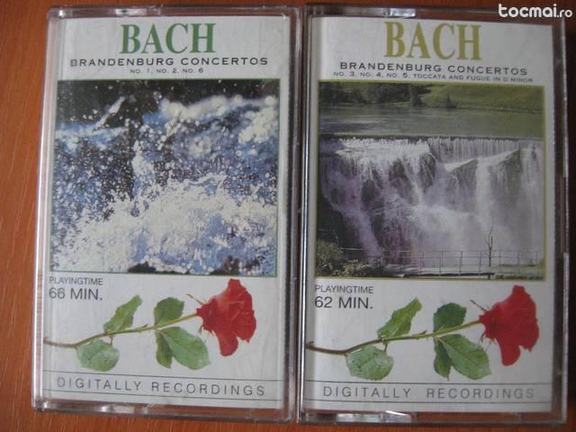 caseta audio Bach - Brandenburg concerts ( 2 casete)