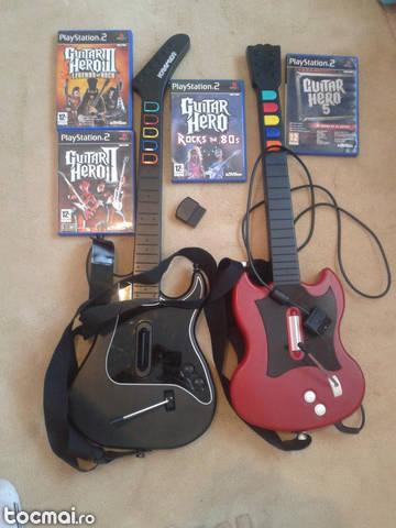 chitara chitari PS2 PlayStation2 + jocuri