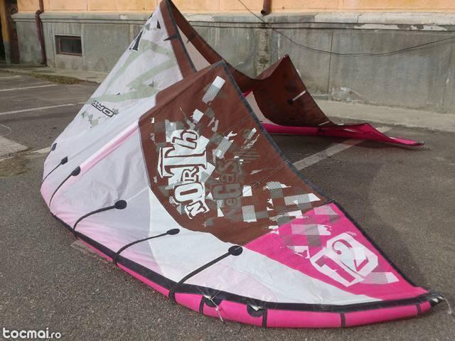 kite North Vegas 12m2 + bara control kitesurf kiteboard