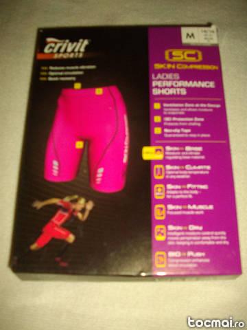 Pantaloni scurti/ sort skin compression, noi, marca crivit