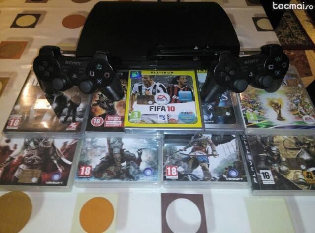 PS3+2 wireless controller+13 jocuri