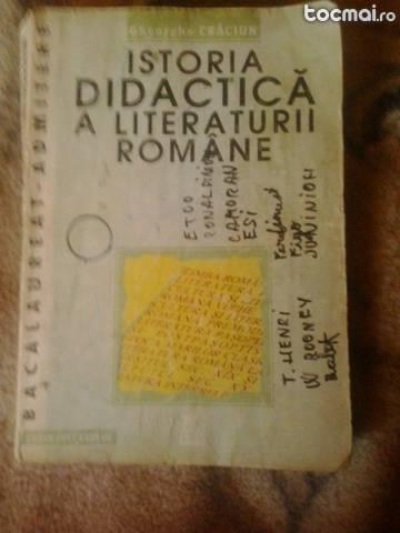 Istoria Didactica A Literaturii Romane