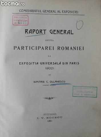 Ollanescu , Romania la Exp. Univ. de la Paris , 1901