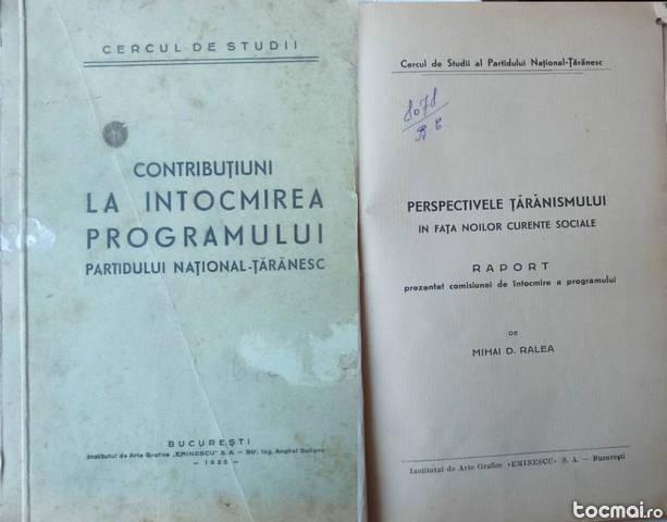 Programul PNT , semnata de Armand Calinescu , 1935