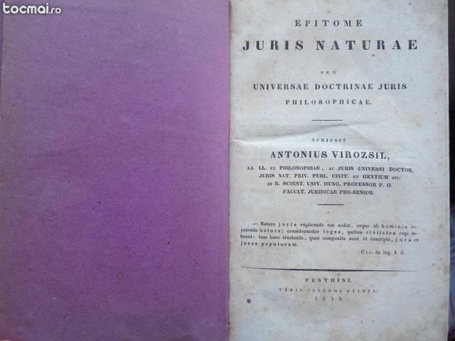 Virozsil , Doctrina dreptului natural , Pesta , 1839