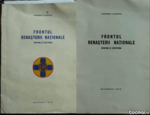 Vladescu , Frontul Renasterii Nationale , 1939