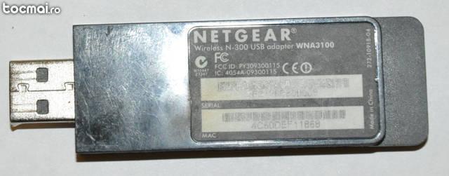Adaptor wireless netgear n300 usb wna3100
