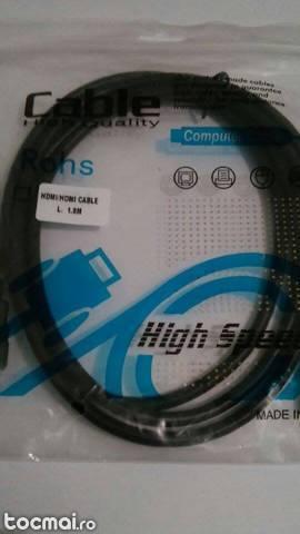 cablu hdmi - hdmi 1, 8 m conectori auriti