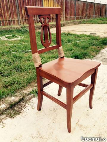 scaune din lemn masiv