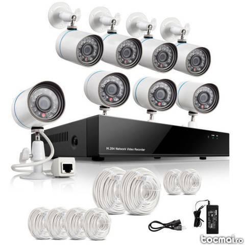 High definition 720p ip- supraveghere video nvr 8ch+8 camere