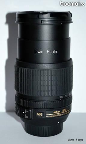 Nikon 18- 105mm af- s dx f/ 3. 5- 5. 6g ed VR in garantie.
