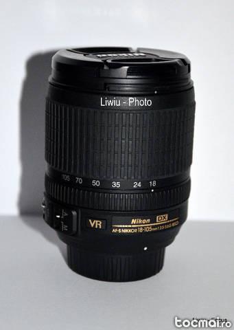 Nikon 18- 105mm af- s dx f/ 3. 5- 5. 6g ed VR in garantie.