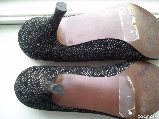 Pantofi eleganti negri dama toc