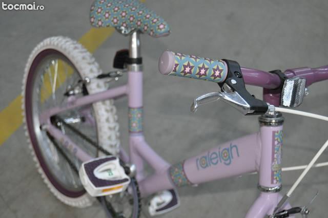 Bicicleta englezeasca copii Raleigh Starz, pt. fete 6 ani+
