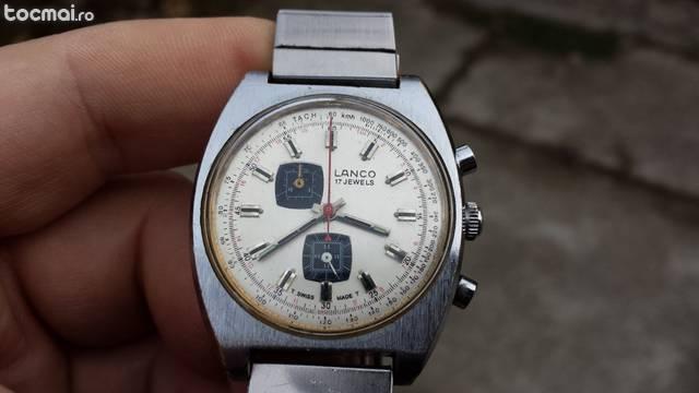 Ceas Lanco mecanic cronograf Swiss made