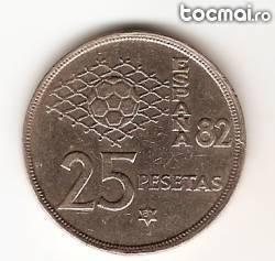 moneda 25 Pesetas 1980 Spania, comemorativa