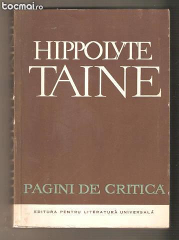 Hippolyte Taine- Pagini de critica