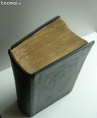 1896 biblia martin luther + apocrife, 1400 pag. , piele, aurita